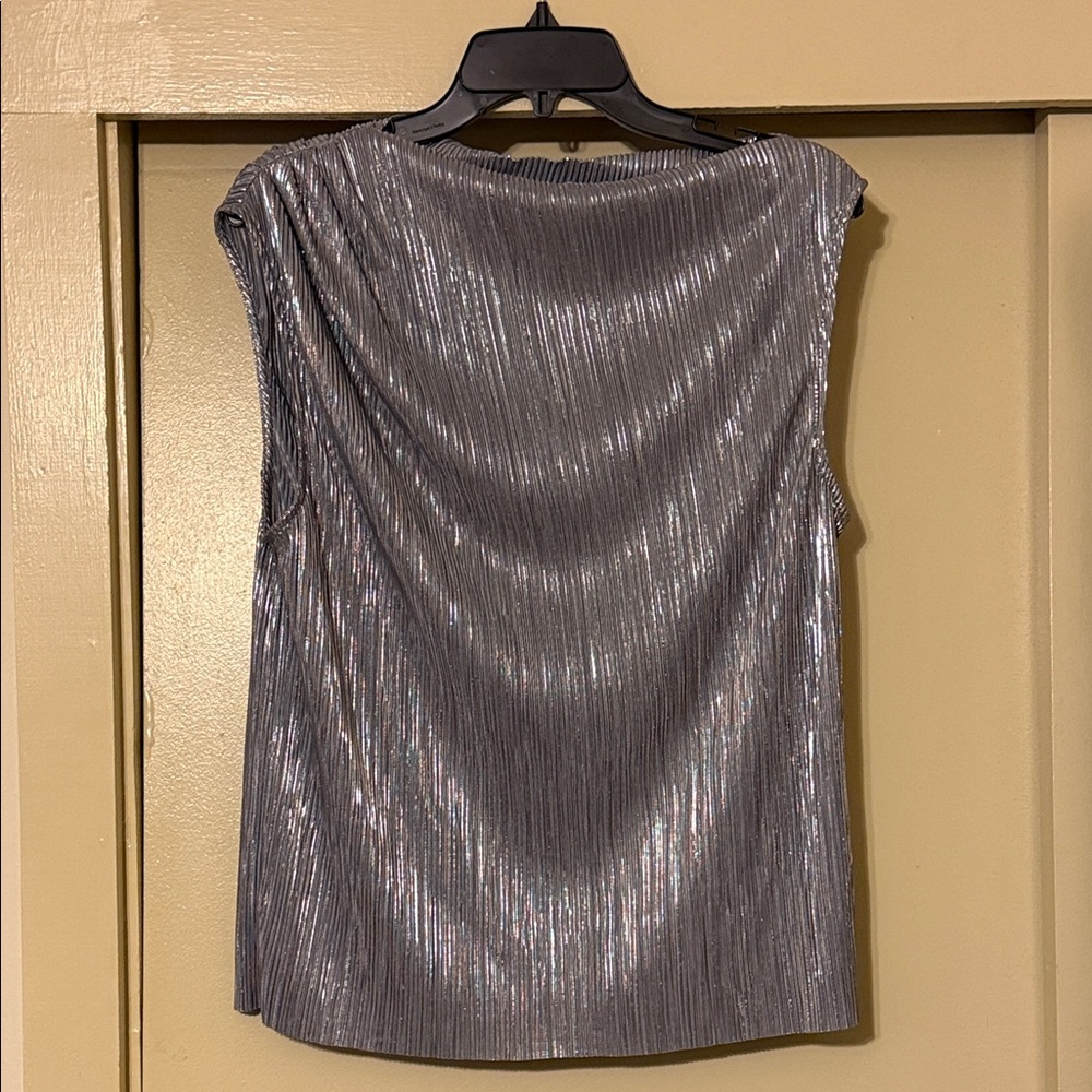 Xl Calvin Klein Elegant Silver Sleeveless Top